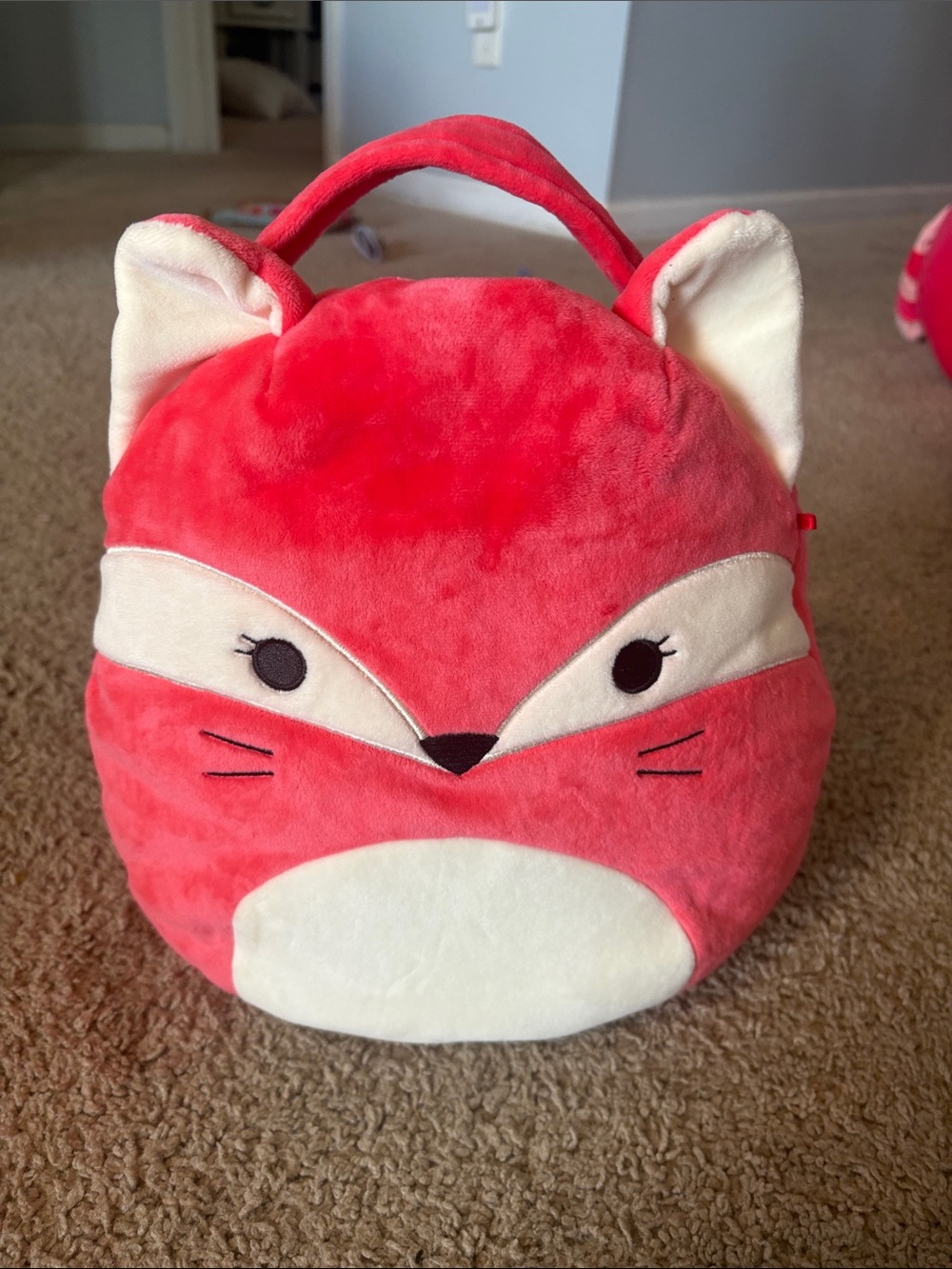 Squishmallows Fifi the Fox Treat Pail Bright Pink Plush Pillow Buddy